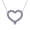 Colgante de Moissanita en Forma de Corazón Grande de 20 Quilates, Superventas Transfronterizo, Exagerado Lujo Moda Cadena para Clavícula de Plata de Ley S925