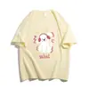 Camiseta de Verano Holgada de Peso Pesado con Mangas Cortas para Mujer con Diseño de Estampado de Perro, Top Chic Único Estilo Hong Kong