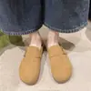 Medias Pantuflas Cerradas Versátiles de Suela Gruesa Estilo Retro para Mujer, Moda Otoño 2024 Nuevas Zapatillas Cómodas Antideslizantes de Suela Suave