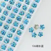 Dongzhou 6mm Flor de Ameixa Cristal Cintilante Materiais para Arte de Unhas Flor de Cinco Pétalas Imitação Flor Luxuosa Decorações DIY para Arte de Unhas Venda por Atacado