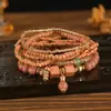 Conjunto de Pulseiras Bohemianas Multicamadas Mais Vendido Transfronteiriço com Oito Peças, Pulseiras Elásticas de Contas de Arroz de 8 Peças, Joias Criativas Amazon