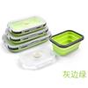 Fiambrera plegable portátil de silicona para microondas, de plástico, para refrigerador y caja de fusibles.