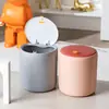 Papelera de escritorio Mini prensa creativa nueva estilo japonés cubierta elástica papelera simple canasta para pañuelos cosméticos