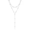 Colar Empilhado de Franjas Simples Personalizado Moda Feminina Colar de Contas Redondas para Clavícula Design Versátil Colar