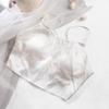 Camisola de Seda Acolchada de Doble Cara Tangge para Pecho Pequeño Camiseta sin Mangas de Seda de Mora Tubo Ropa Interior de Belleza Interior Anti-Exposición Espalda
