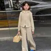 Conjunto de otoño para niña 2026 nuevo estilo ropa deportiva infantil color liso casual conjunto de dos piezas ropa de primavera y otoño, elegante