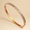 Pulsera Transfronteriza en Forma de H con Incrustaciones de Diamantes de Acero Inoxidable Pulsera Chapada en Oro para Mujer Versátil Estilo Ins de Lujo Ligero Joyería de Diamantes Completa al por Mayor Retención de Color