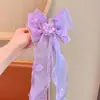 Pasador de Pelo con Velos de Cinta de Lazo para Niñas, Súper Hada, Princesa Sirena, Diamante Tridimensional, Borla, Pasador para Mujeres, Accesorios para el Cabello de la Parte Posterior de la Cabeza