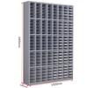 Gabinete de Piezas Tipo Cajón Espesado de 75/48/100 con Gabinete Inferior para Herramientas Tarjeta de Muestras Gabinete para Tornillos Gabinete Yuan