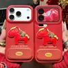 Pony de Cuero Año Nuevo Manzana 17Promax/16Pro Anticaída 15Pro Cobertura Completa 13Pro Funda para Teléfono Móvil 14Pro