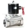 Válvula solenoide de fluido à prova de explosão de aço inoxidável 2S400-40 normalmente fechada válvula solenoide pulsante