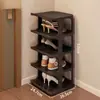 Zapatero Multifuncional Doméstico Simple Ahorrador de Espacio Instalación sin Herramientas Desmontable Caja de Zapatos Almacenamiento en Puerta de Dormitorio Zapatero