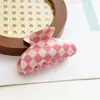 Fabricante de Pasador de Ajedrez Venta Directa Serie Chica Elegante Pinza Tiburón de Acetato Imitación Pasador para la Parte Posterior de la Cabeza Pasador Tocado