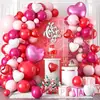 Globos de Papel de Aluminio en Forma de Corazón para el Día de San Valentín para Pedidas de Mano, Decoración de Habitación de Boda, Globos de Papel de Aluminio Flotantes de Amor para San Valentín