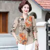 Camisa delgada de verano para mujeres de mediana edad y mayores camisa base de verano para madre de mediana edad madre de 40 a 50 años camisa de estilo extranjero