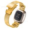 Para Fitbit versa4 correa de reloj de acero inoxidable versa3 hebilla de mariposa tortuga cierre de mariposa milanés en stock