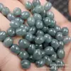 Jad Jad Azul Água Contas de Arroz Jad Contas Soltas Verde Óleo Oval Contas de Furo Grande Pulseira Colar DIY Acessórios de Joias Contas