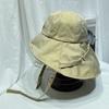 Chapéu de pescador de cor sólida simples estilo japonês com alça feminino primavera e verão casual frente longa atrás curta chapéu balde viagem proteção solar chapéu de sol