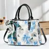 Bolsa de Mão de Luxo de Hong Kong Nova para o Dia a Dia Feminina de Grande Capacidade Bolsa de Maternidade Estampa Floral Versátil Bolsa Transversal Feminina