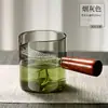 Taza de Té con Filtro en Forma de Media Luna, Taza Maestra Espesada con Separación Integrada de Té y Agua, Vaso de Vidrio de Gama Alta para Compartir Té Verde