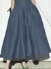 Atacado de Roupas Femininas Europeias e Americanas Comércio Exterior 2026 Saia Midi Plissada de Linha A Retrô Francesa de Cintura Alta