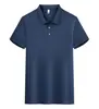 8807 Bingsi Fengyu Cor Sólida Gola Simples Camisa Polo Moda Camiseta Versátil Grupo de Roupas Roupa de Trabalho Imprimível
