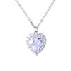 Collar de plata de ley 925 con diamantes de imitación para mujer, cadena de clavícula sencilla y exquisita, combina con todo, cadena de plata de moda 7737A