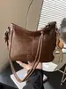 Bolso para Axila de Mujer 2026 Nuevo de Moda Otoño Retro Nicho Moda Bolso de Hombro Único Cruzado Bolso Cubo de Gran Capacidad