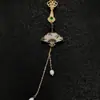 Broche Colgante Qipao Estilo Chino Tradicional con un Toque Vintage de Alta Gama, Colgante Ruyi Accesorio para Ropa, Joyería con Broche de Borla
