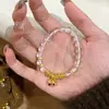 ¡Buen Significado! Cuentas de Calabaza de Cristal Blanco Transparente, Cuentas de la Fortuna de Hielo Transparente, Pulseras Apilables, Joyería para Mujer, Pulseras de Cuentas