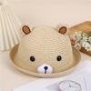 Sombrero de Pescador Nuevo de Verano para Niños Transpirable Ala Curva Sombrilla de Sol para Bebé en la Playa Sombrero de Oso de Dibujos Animados de Alto Valor