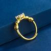 Anillo de Moneda de la Suerte Estilo Simple Ins Estilo Japonés y Coreano Anillo Abierto Niche de Moda Pulsera Exquisita de Zircón