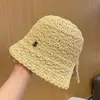 Sombrero de Pescador para Mujer, Sombrero de Cubo de Punto Calado Colorido de Verano, Sombrero de Sol Versátil a la Moda, Sombrero de Paja para Viajes al Aire Libre