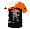 Camiseta para Hombre Ropa Transfronteriza Europea y Americana para Hombre Cuello Redondo Estampado Digital 3D de Excavadora Camiseta de Manga Corta para Hombre
