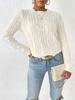 Top para Mujer Transfronterizo Europeo y Americano para Mujer Otoño e Invierno Cuello Redondo Suéter Sencillo Camiseta Básica Suéter de Punto a Máquina con Perlas