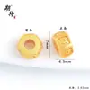 Accesorios DIY de Oro Arena de Larga Duración y Sin Decoloración, Separadores Estampados, Almohadillas Decorativas, Cuentas Separadoras, Accesorios para Pulseras, Componentes de Oro Arena