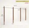Estante de Exhibición para Tienda de Ropa de Acero Inoxidable con Color Madera Natural Estilo Chino, Soporte de Exhibición Engrosado, Accesorios de Belleza Minimalistas de Moda, Perchero
