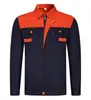 Roupa de trabalho masculina personalizada com impressão de logotipo, manga longa para outono e inverno, resistente ao desgaste e à sujeira, jaqueta de trabalho para fábrica de reparo automotivo com bordado