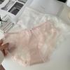 Cetim Sexy Lace Underwear Feminino Puro Algodão Virilha Verão Fino Respirável Cintura Média Sem Costura Cuecas Femininas