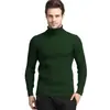 Comercio Exterior al por Mayor Transfronterizo Otoño e Invierno Suéter de Cuello Alto para Hombre Talla Europea y Americana Casual Color Sólido Raya Vertical Jersey Camisa de Punto Base Hombre