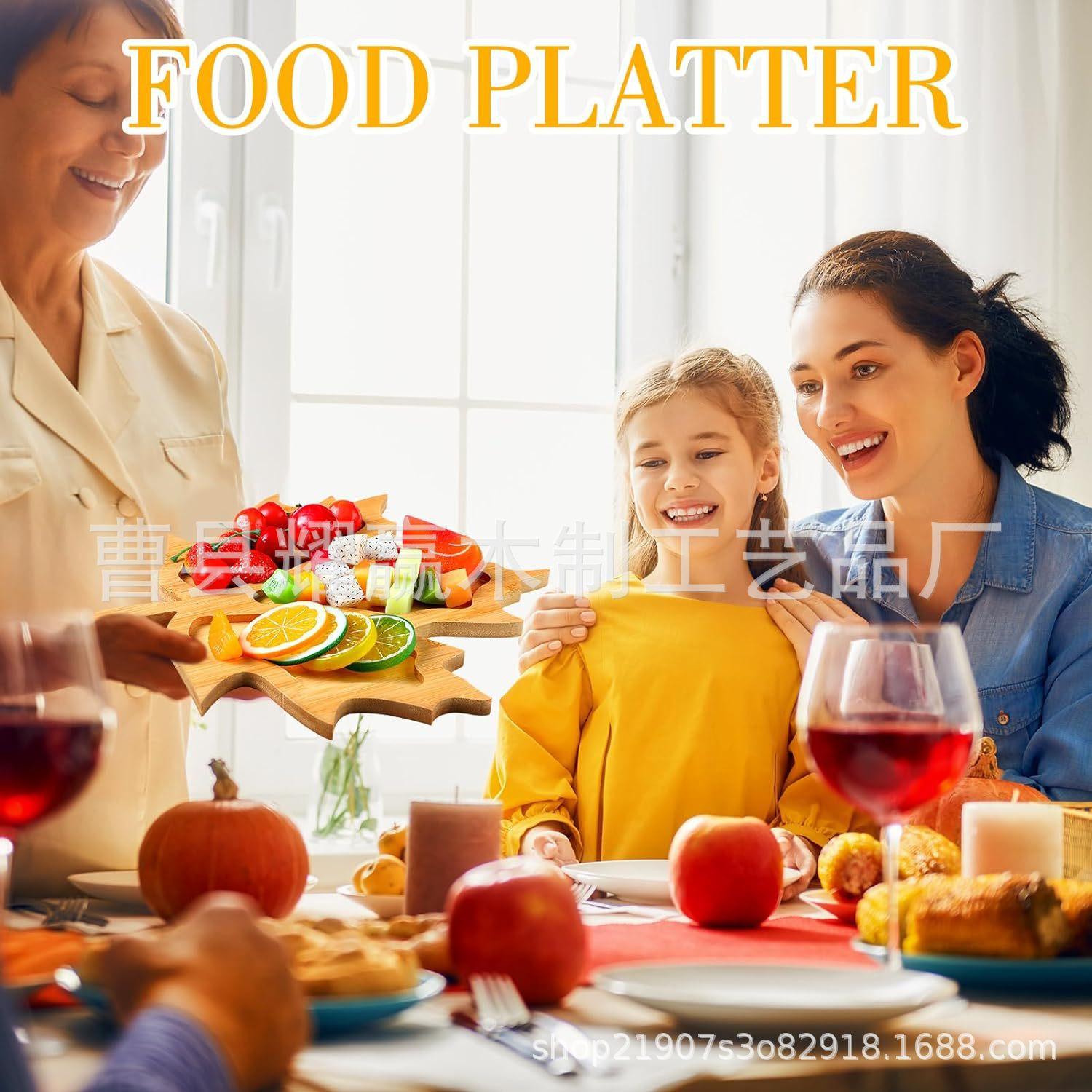 木制餐盘新款不规则托盘 点心水果盘万圣节奶酪板 派对水果装饰