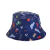 Chapéu de Pescador Estampado Infantil para Comércio Exterior Primavera e Outono Quatro Estações Fino Desenho Animado Chapéu de Sol Tipo Balde para Meninos e Meninas