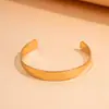 Pulseras Metálicas Brillantes Transfronterizas Europeas y Americanas, Anillos Lisos de Estilo Minimalista, Joyería Versátil de Gama Alta de Lujo Ligero para Mujer