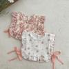 Babador Original de Renda para Bebê Menino e Menina com Gola de Babado Floral de Algodão Puro, Avental Anti-Vômito