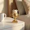 Figura de Vaca Miniatura Adorable y Creativa de Terapia Emocional, Adorno de Trofeo para Escritorio de Trabajo y Coche, Manualidad de Resina