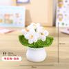 Planta em vaso de lã tecida à mão presente para crianças planta em vaso de girassol presente enfeites de mesa flores tecidas à mão