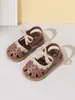 Zapatos de Princesa para Bebé Sandalias de Verano Transpirables de Punta Cerrada para Niñas Suela Suave Antideslizantes Zapatos de Goma para Bebé Zapatos Calados para Niños Pequeños
