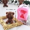 Molde de yeso de oso de peluche que cubre orejas ojos boca aromaterapia vela pastel hornear molde de silicona decoración