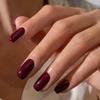 Cross-border Wearable Feminino Nail Art Atacado Simples Médio-retangular Cor Sólida Nail Art Patch Wear Armor Venda por atacado