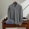 Suéter de Cachemira para Hombre 100% Cachemira Pura Cuello Fruta Otoño e Invierno Nuevo Espesado Manga Larga Jersey Tejido Base